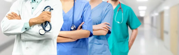 Gruppo Persone Sanitarie Medico Professionista Che Lavora Nello Studio Ospedaliero — Foto Stock