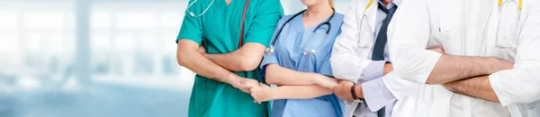 Gruppo Persone Sanitarie Medico Professionista Che Lavora Nello Studio Ospedaliero — Foto Stock