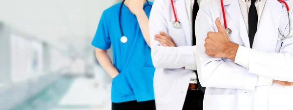 Gruppo Persone Sanitarie Medico Professionista Che Lavora Nello Studio Ospedaliero — Foto Stock