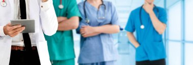 Sağlık insan grubu. Diğer doktorlar, hemşire ve cerrah hastane ofis veya klinik çalışma profesyonel doktor. Tıbbi Teknoloji Araştırma Enstitüsü ve Doktor personel hizmet anlayışı.