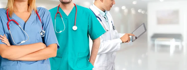 Gruppo Persone Sanitarie Medico Professionista Che Lavora Nello Studio Ospedaliero — Foto Stock