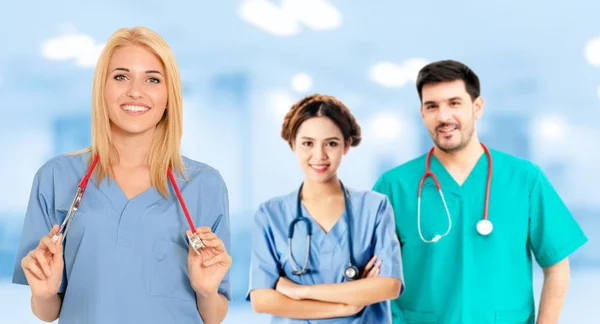 Healthcare People Group Professional Doctor Working Hospital Office Clinic Other — Stock Photo, Image