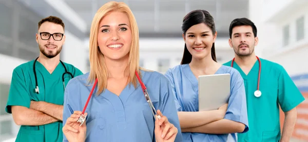 Healthcare People Group Professional Doctor Working Hospital Office Clinic Other — Stock Photo, Image