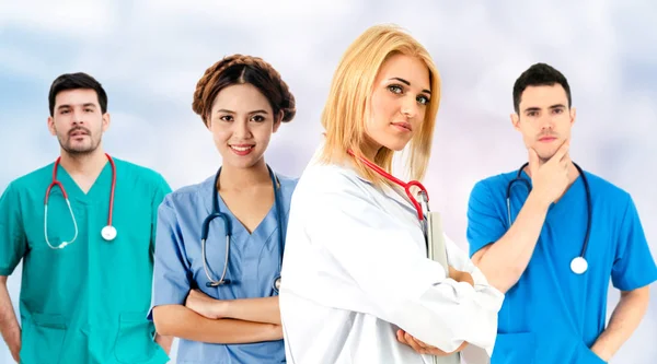 Healthcare People Group Professional Doctor Working Hospital Office Clinic Other — Stock Photo, Image