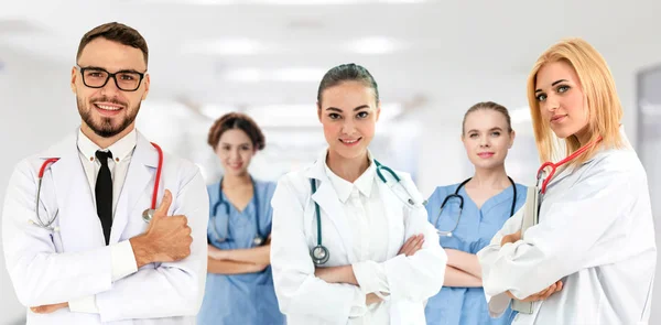 Grupo Personas Salud Médico Profesional Que Trabaja Consultorio Del Hospital — Foto de Stock