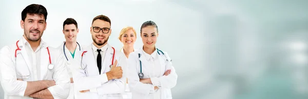 Gruppo Persone Sanitarie Medico Professionista Che Lavora Nello Studio Ospedaliero — Foto Stock