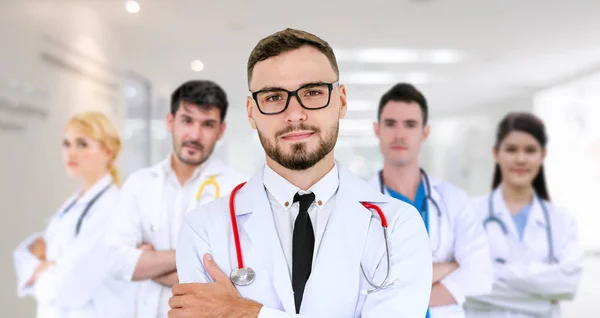 Grupo Personas Salud Médico Profesional Que Trabaja Consultorio Del Hospital — Foto de Stock