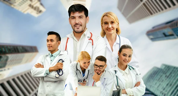 Las Personas Salud Agrupan Retrato Diseño Creativo Personal Médico Profesional — Foto de Stock