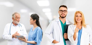 Sağlık insan grubu. Diğer doktorlar, hemşire ve cerrah hastane ofis veya klinik çalışma profesyonel doktor. Tıbbi Teknoloji Araştırma Enstitüsü ve Doktor personel hizmet anlayışı.