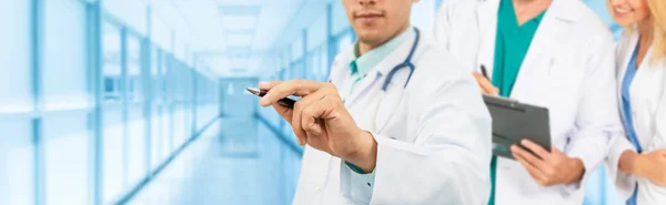 Grupo Personas Salud Médico Profesional Que Trabaja Consultorio Del Hospital — Foto de Stock