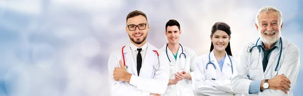 Gruppo Persone Sanitarie Medico Professionista Che Lavora Nello Studio Ospedaliero — Foto Stock