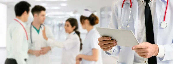 Grupo Personas Salud Médico Profesional Que Trabaja Consultorio Del Hospital — Foto de Stock