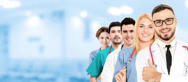 Gruppo Persone Sanitarie Medico Professionista Che Lavora Nello Studio Ospedaliero — Foto Stock