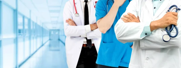 Gruppo Persone Sanitarie Medico Professionista Che Lavora Nello Studio Ospedaliero — Foto Stock