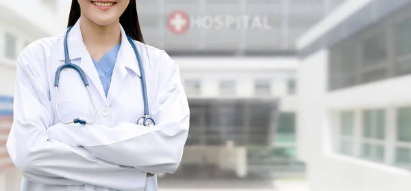 Facharzt Krankenhaus Geschäft Mit Medizinischem Gesundheitswesen Und Ärztlichem Service — Stockfoto