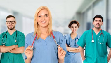 Sağlık insan grubu. Diğer doktorlar, hemşire ve cerrah hastane ofis veya klinik çalışma profesyonel doktor. Tıbbi Teknoloji Araştırma Enstitüsü ve Doktor personel hizmet anlayışı.