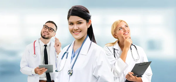 Grupo Personas Salud Médico Profesional Que Trabaja Consultorio Del Hospital — Foto de Stock