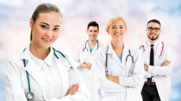 Healthcare People Group Professional Doctor Working Hospital Office Clinic Other — Stock Photo, Image