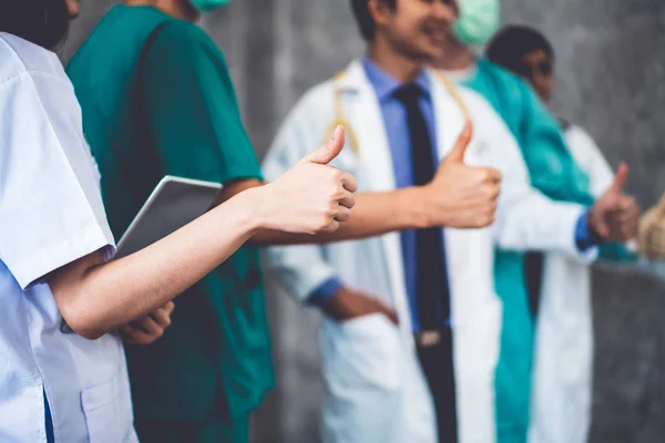 Grupo Personas Salud Médico Profesional Que Trabaja Consultorio Del Hospital — Foto de Stock