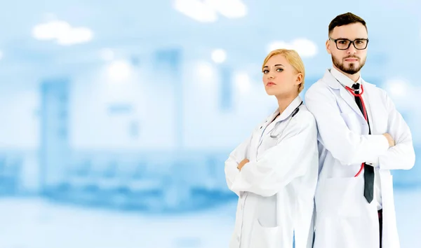 Dokter Werkt Met Een Andere Dokter Het Ziekenhuis Gezondheidszorg Medische — Stockfoto