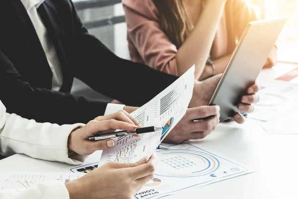 Businessman Meeting Discussion Colleague Businesswomen Modern Workplace Office People Corporate — Stock Photo, Image