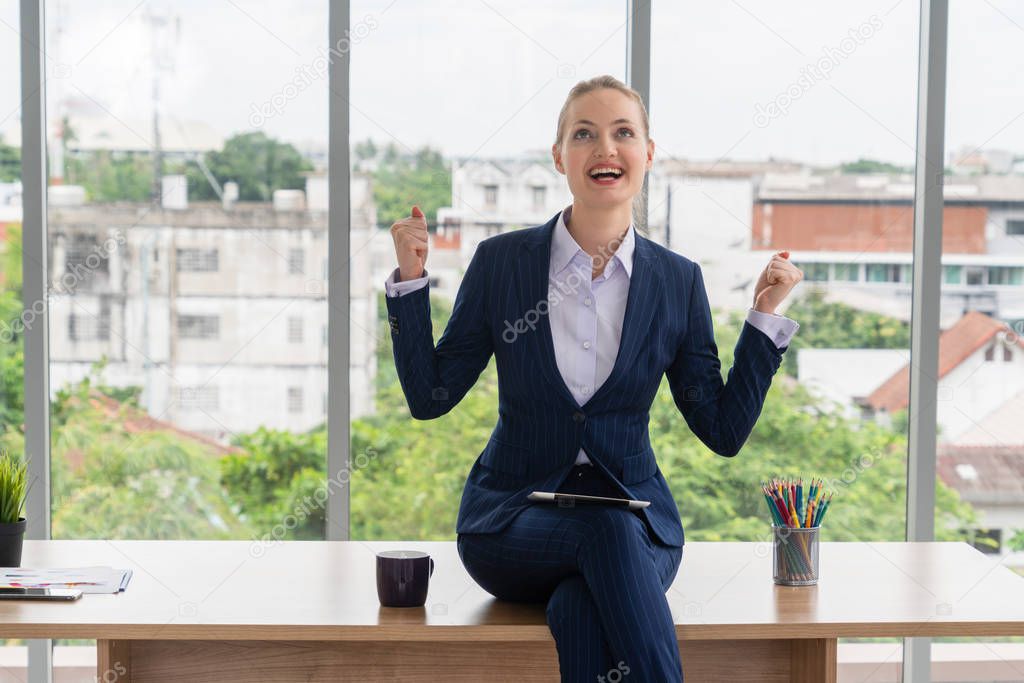 Portrait of businesswoman executive leader at office.