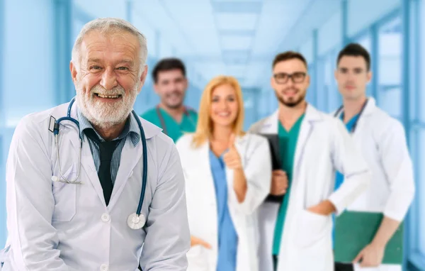 Gruppo Persone Sanitarie Medico Professionista Che Lavora Nello Studio Ospedaliero — Foto Stock