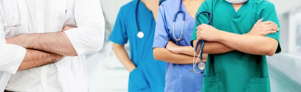 Gruppo Persone Sanitarie Medico Professionista Che Lavora Nello Studio Ospedaliero — Foto Stock