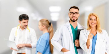 Sağlık insan grubu. Diğer doktorlar, hemşire ve cerrah hastane ofis veya klinik çalışma profesyonel doktor. Tıbbi Teknoloji Araştırma Enstitüsü ve Doktor personel hizmet anlayışı.