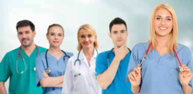 Sağlık insan grubu. Diğer doktorlar, hemşire ve cerrah hastane ofis veya klinik çalışma profesyonel doktor. Tıbbi Teknoloji Araştırma Enstitüsü ve Doktor personel hizmet anlayışı.