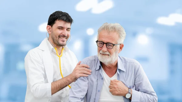 Paciente Visita Médico Hospital Conceito Assistência Médica Serviço Pessoal Médico — Fotografia de Stock