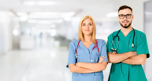 Doctor Trabajando Con Otro Médico Hospital Asistencia Sanitaria Servicio Médico — Foto de Stock
