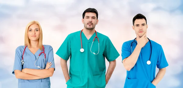 Healthcare People Group Professional Doctor Working Hospital Office Clinic Other — Stock Photo, Image