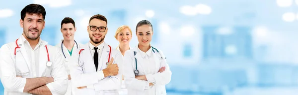 Gruppo Persone Sanitarie Medico Professionista Che Lavora Nello Studio Ospedaliero — Foto Stock