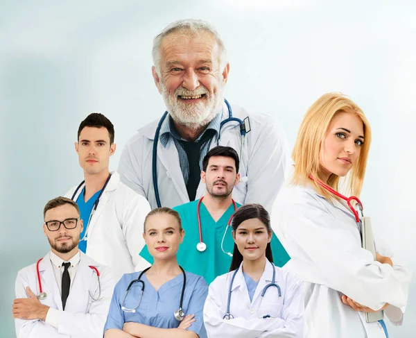 Las Personas Salud Agrupan Retrato Diseño Creativo Personal Médico Profesional —  Fotos de Stock