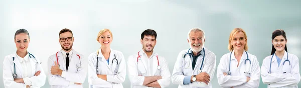 Gruppo Persone Sanitarie Medico Professionista Che Lavora Nello Studio Ospedaliero — Foto Stock