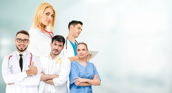 Personale Sanitario Gruppo Ritratto Layout Creativo Personale Medico Professionale Medici — Foto Stock