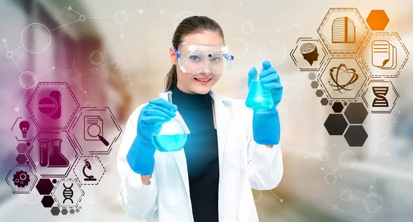 Medicinsk Sjukvårdforskning Och Utveckling Vetenskapsman Sjukhuset Lab Med Vetenskap Forskning — Stockfoto