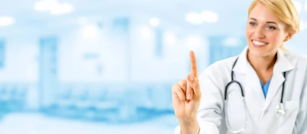 Woman Doctor Working Hospital Office Medical Healthcare Doctor Staff Service — Stock Photo, Image