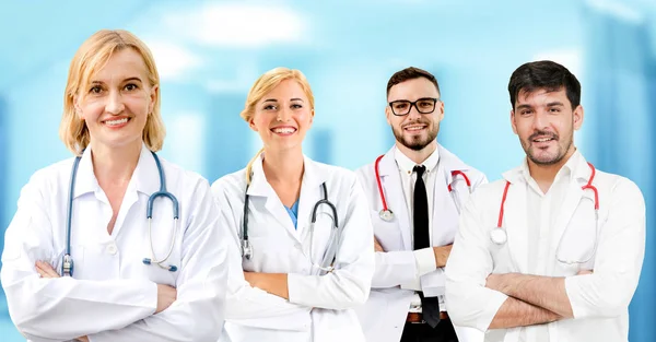 Gruppo Persone Sanitarie Medico Professionista Che Lavora Nello Studio Ospedaliero — Foto Stock