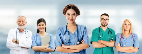 Healthcare People Group Professional Doctor Working Hospital Office Clinic Other — Stock Photo, Image