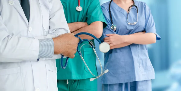 Gruppo Persone Sanitarie Medico Professionista Che Lavora Nello Studio Ospedaliero — Foto Stock