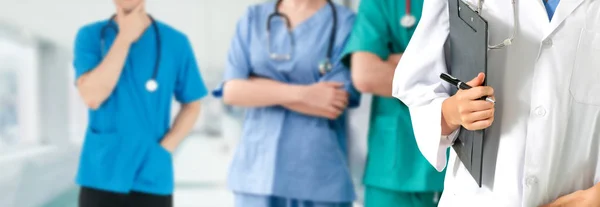 Gruppo Persone Sanitarie Medico Professionista Che Lavora Nello Studio Ospedaliero — Foto Stock