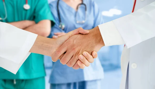 Gruppo Persone Sanitarie Medico Professionista Che Lavora Nello Studio Ospedaliero — Foto Stock