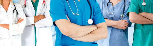 Gruppo Persone Sanitarie Medico Professionista Che Lavora Nello Studio Ospedaliero — Foto Stock