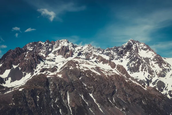 Winter Landscape Snow Mountain Range Blue Sky Scenery Background Mountain — Stock Photo, Image