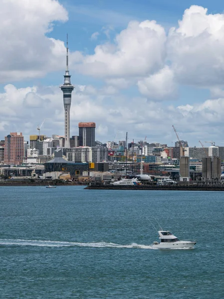 Auckland City Skyline Stadtzentrum Und Auckland Sky Tower Das Ikonische — Stockfoto