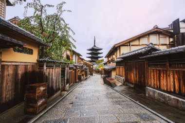 Yasaka Pagoda ve Sannen Zaka Street, Kyoto, Japonya