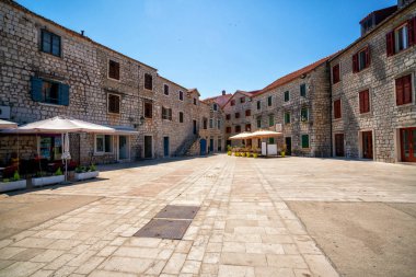 Stari Grad Hırvatistan'da Hvar Adası'nda, Avrupa.