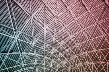 Metal çelik çatı modern iç mimarisi.